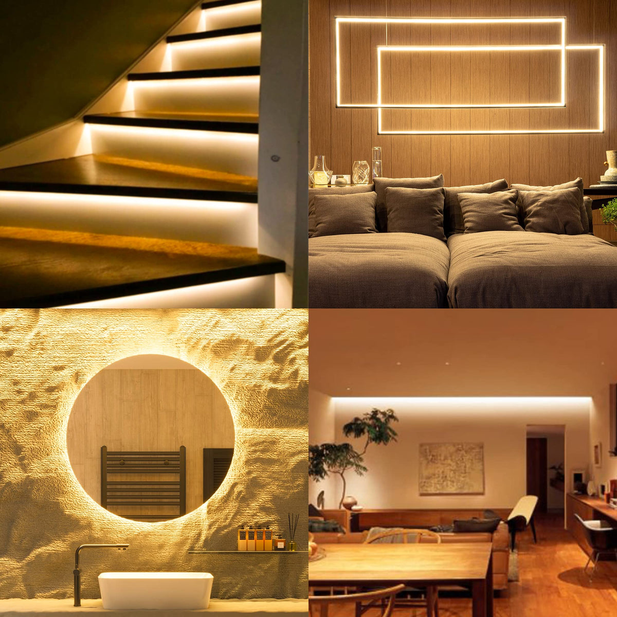 TTWAY COB LED Strip Lights 2700K, Dimmable LED Strip Kit, Super Bright 24V LED Tape Lights CRI90+ with RF Remote and UKCA Power Supply for DIY Home Decoration, 5M, 2400LEDs, Warm White.