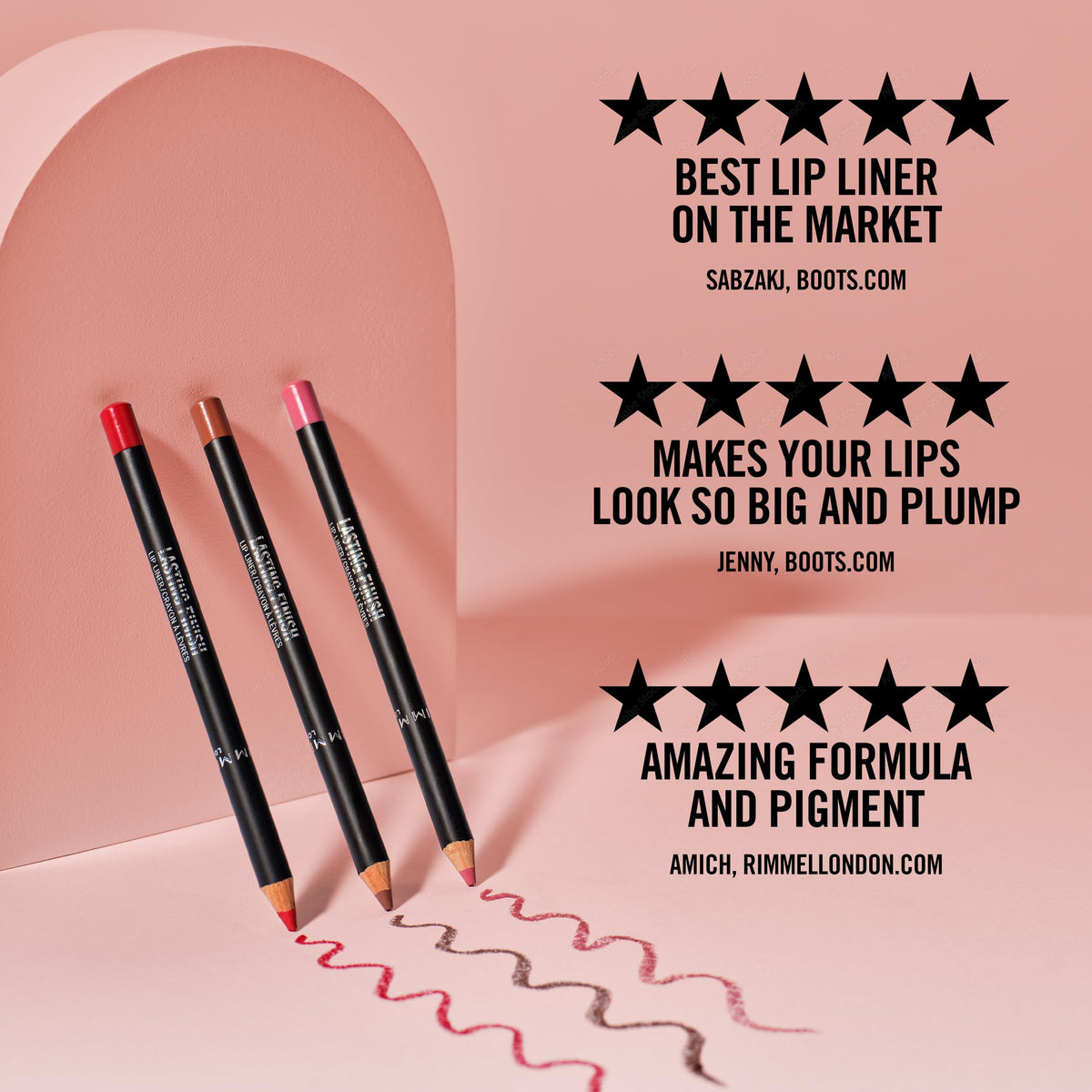 Rimmel Lasting Finish 8HR Lip Liner, Peach Me, Highly Pigmented Formula, Long-Wearing Creamy Colour, Precise Application and Seamless Blend, For Big & Plump Lips, Vegan & Cruelty Free, 1.2g