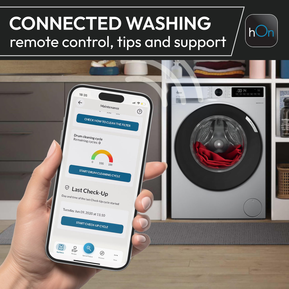 Hoover Pro Wash&Dry Series 3 Washer Dryer, 10+6kg, Graphite & Black, A-20%