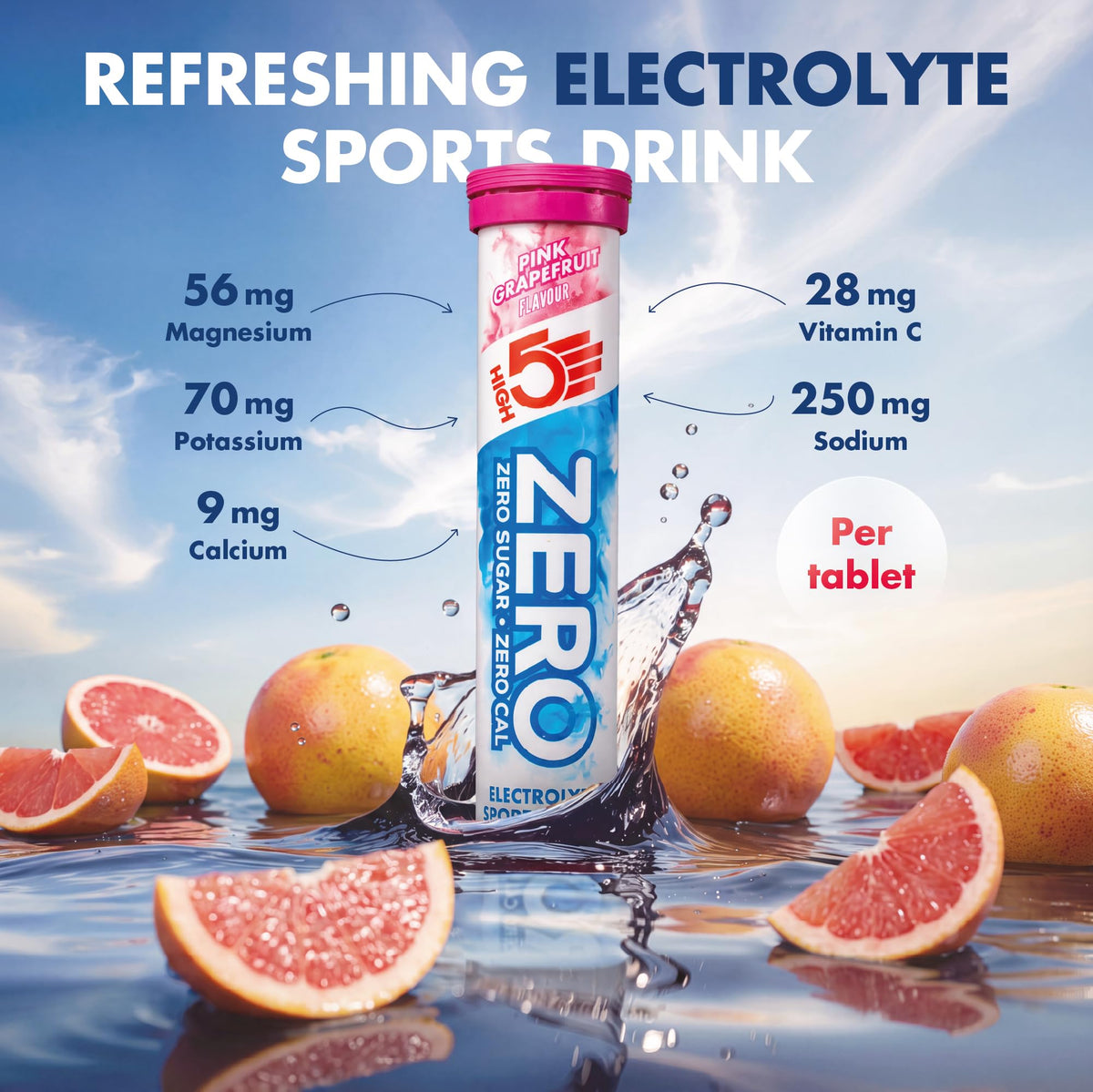 HIGH5 Zero Electrolyte Tablets for Hydration, Berry, 20 Tablets