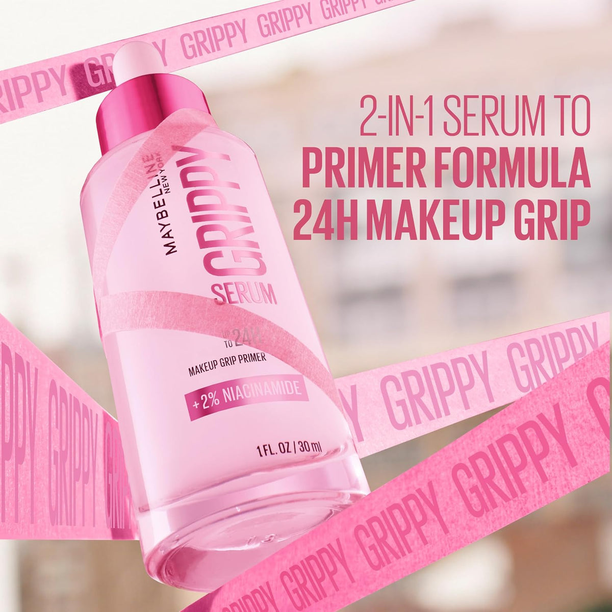 Maybelline Grippy Serum Makeup Primer Up To 24H Wear Plumps & Hydrates Skin