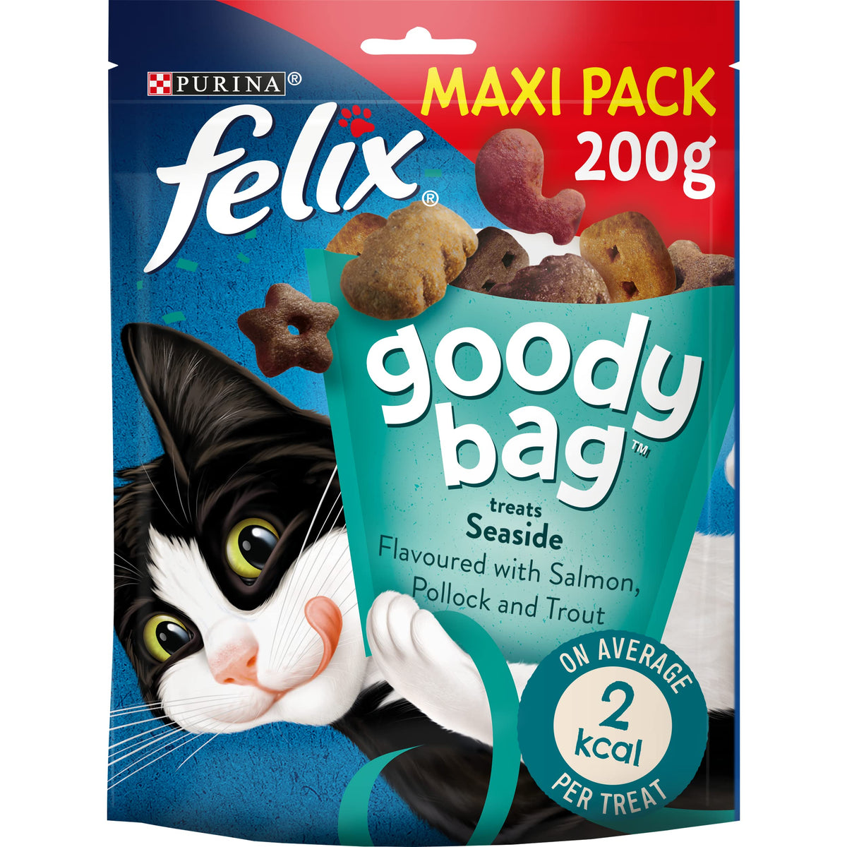 FELIX Tasty Shreds Adult Wet Cat Food Mixed Selection in Gravy Chicken, Beef, Tuna, Salmon 40 x 80g Pouches