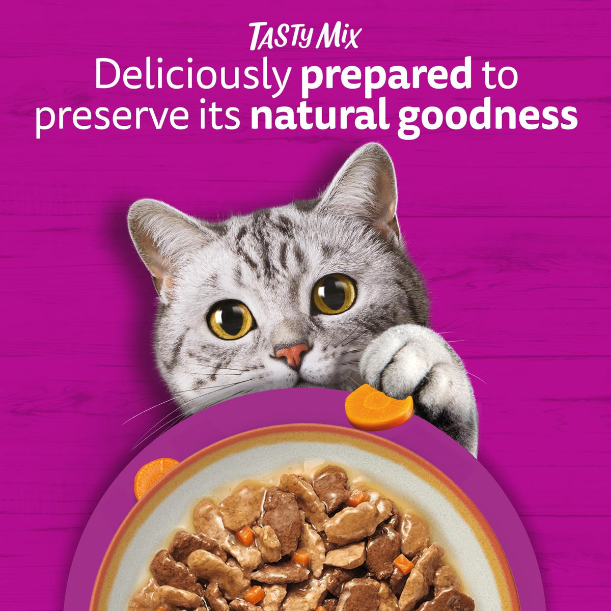 whiskas Tasty Mix 1+Chef´s Choice in Gravy 40x85g Pouches, Adult Cat Food