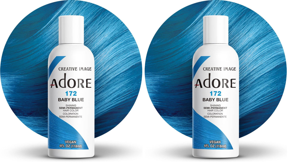 Adore Shining Semi Permanent Hair Colour 121 Jet Black – Vibrant Black Hair Dye, Vegan & Cruelty-Free, Ammonia, Peroxide & Alcohol Free