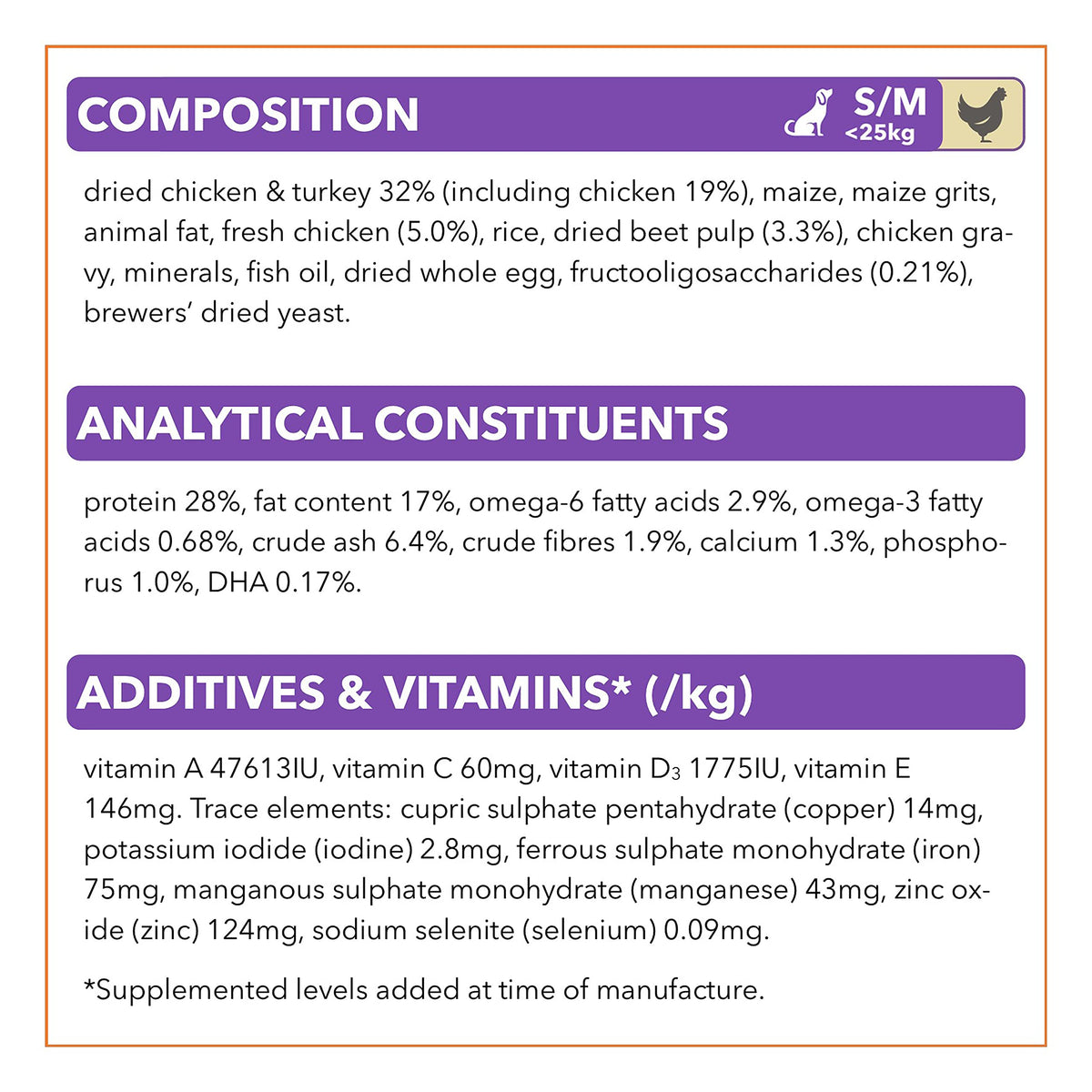 IAMS Puppy Small Medium Complete Dry Dog Food Chicken 3kg - For Healthy Growth