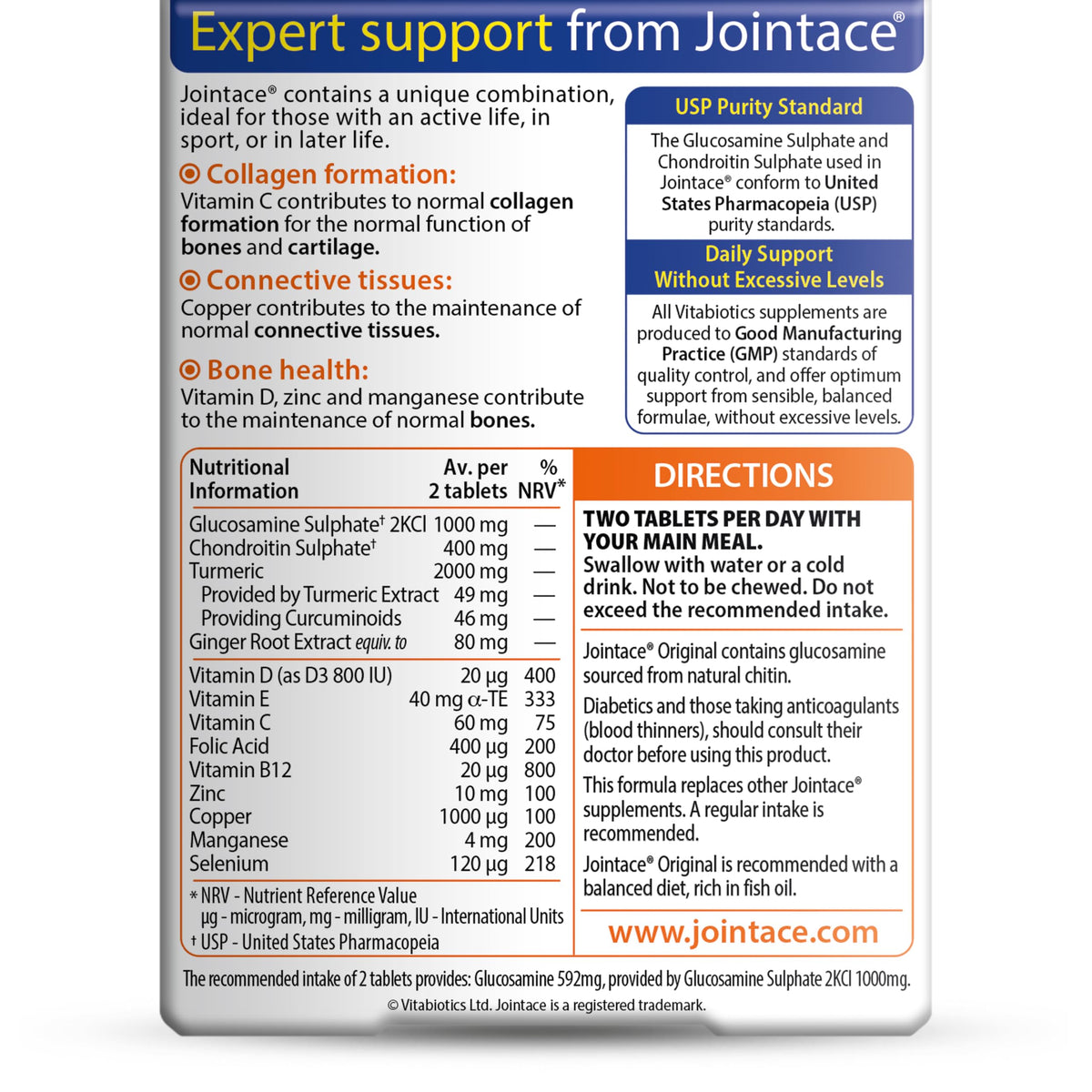 Jointace Collagen - Advanced Joints & Cartilage Support - Includes Collagen, Glucosamine & Chondroitin & Ginger