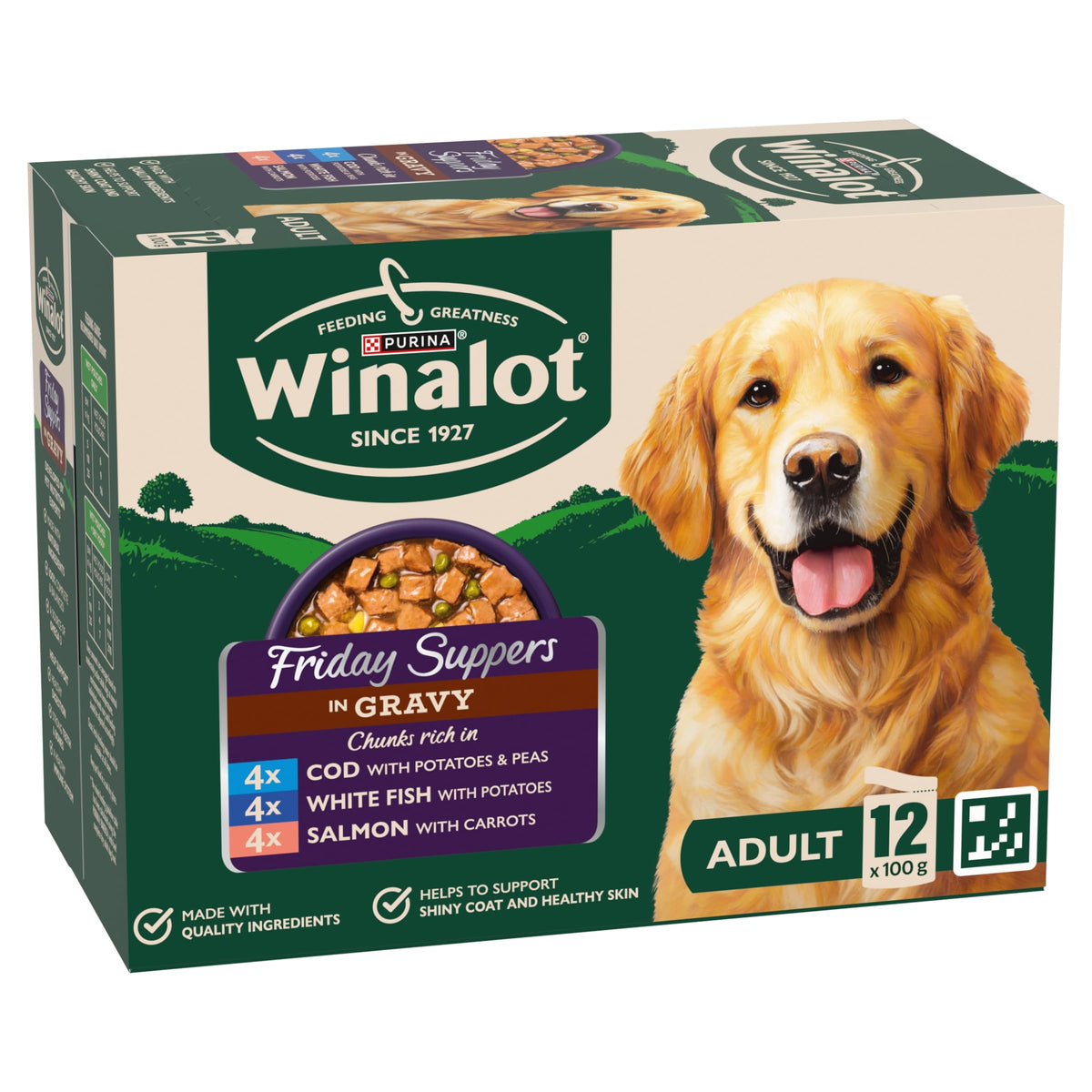 WINALOT Sunday Dinner Mixed in Gravy Wet Dog Food Pouches 40x100g
