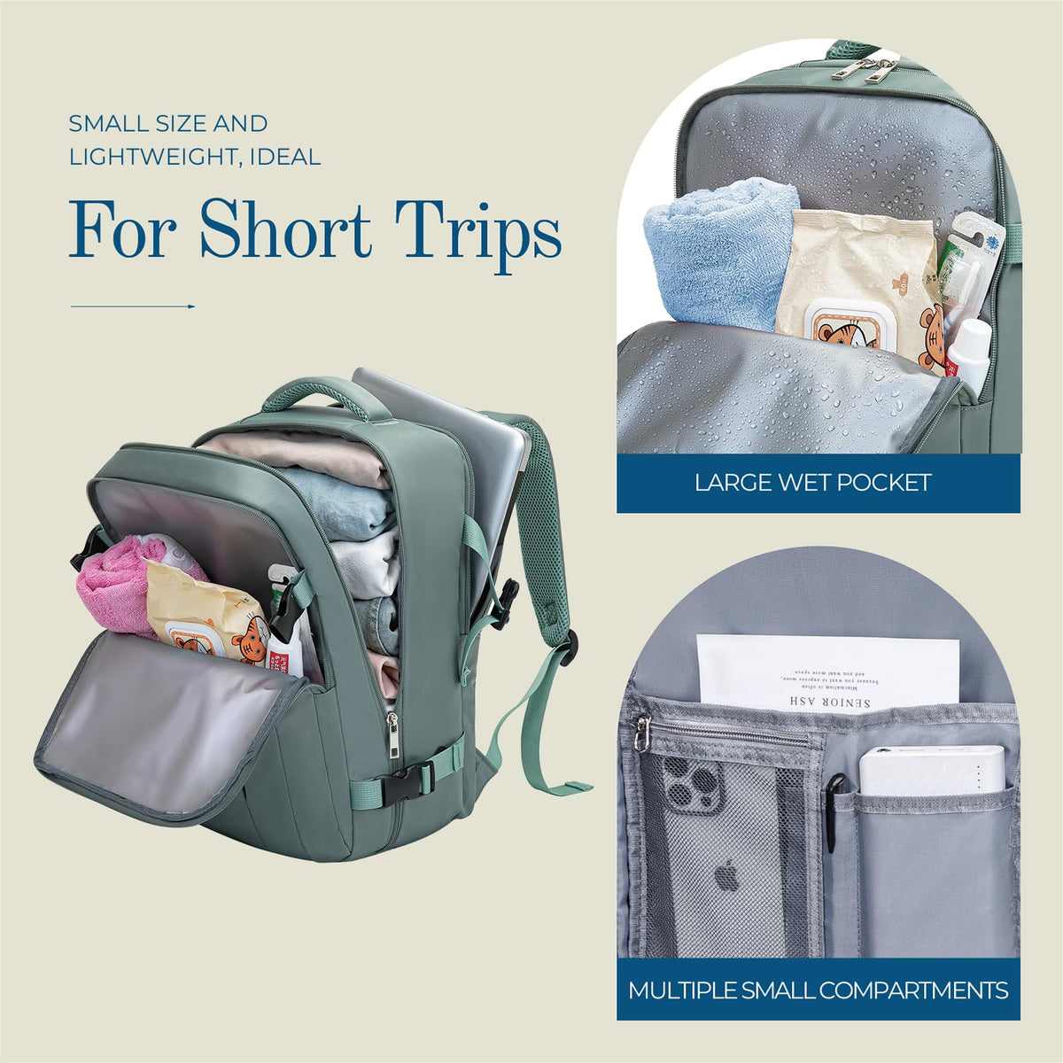 Lossga for Ryanair Cabin Bags 40x30x20,Cabin Bag Travel Backpack