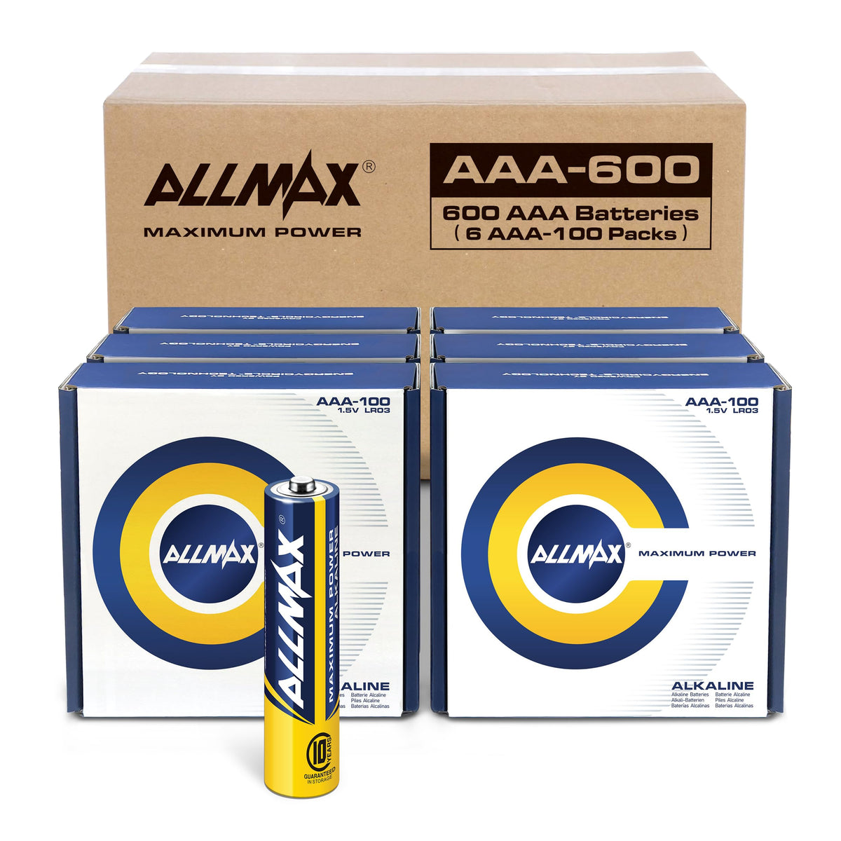 Allmax AAA (LR03) Maximum Power Alkaline Batteries (12 Count) – 1.5V