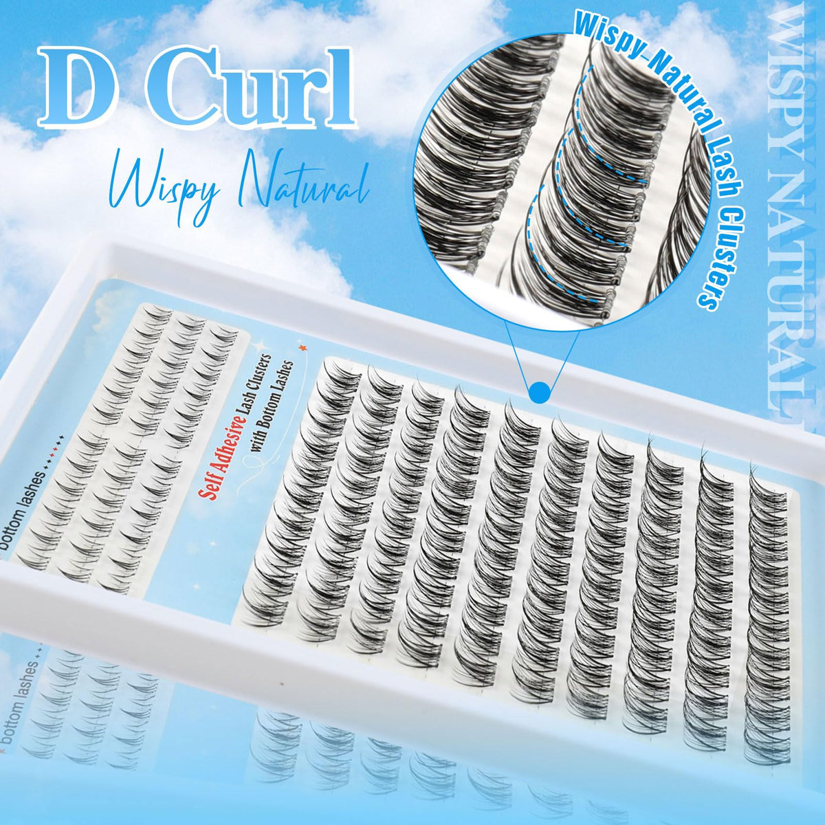 Sixstarhair Individual Eyelashes Kit Lash Clusters with Glue and Remover