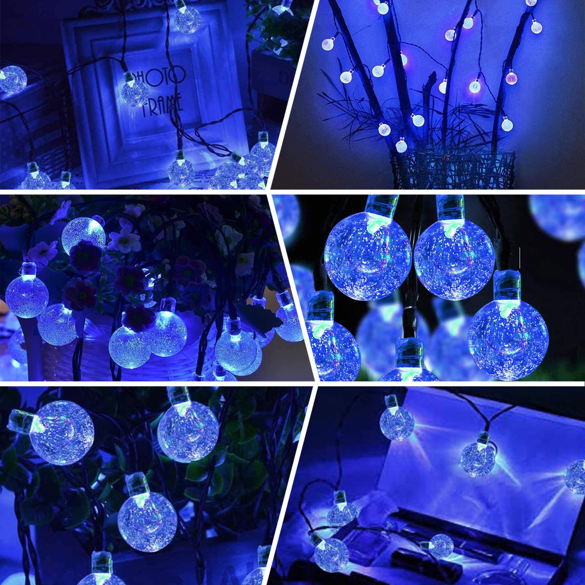 Lezonic Solar String Lights Outdoor, 50LED 7M/23Ft Solar Fairy Lights