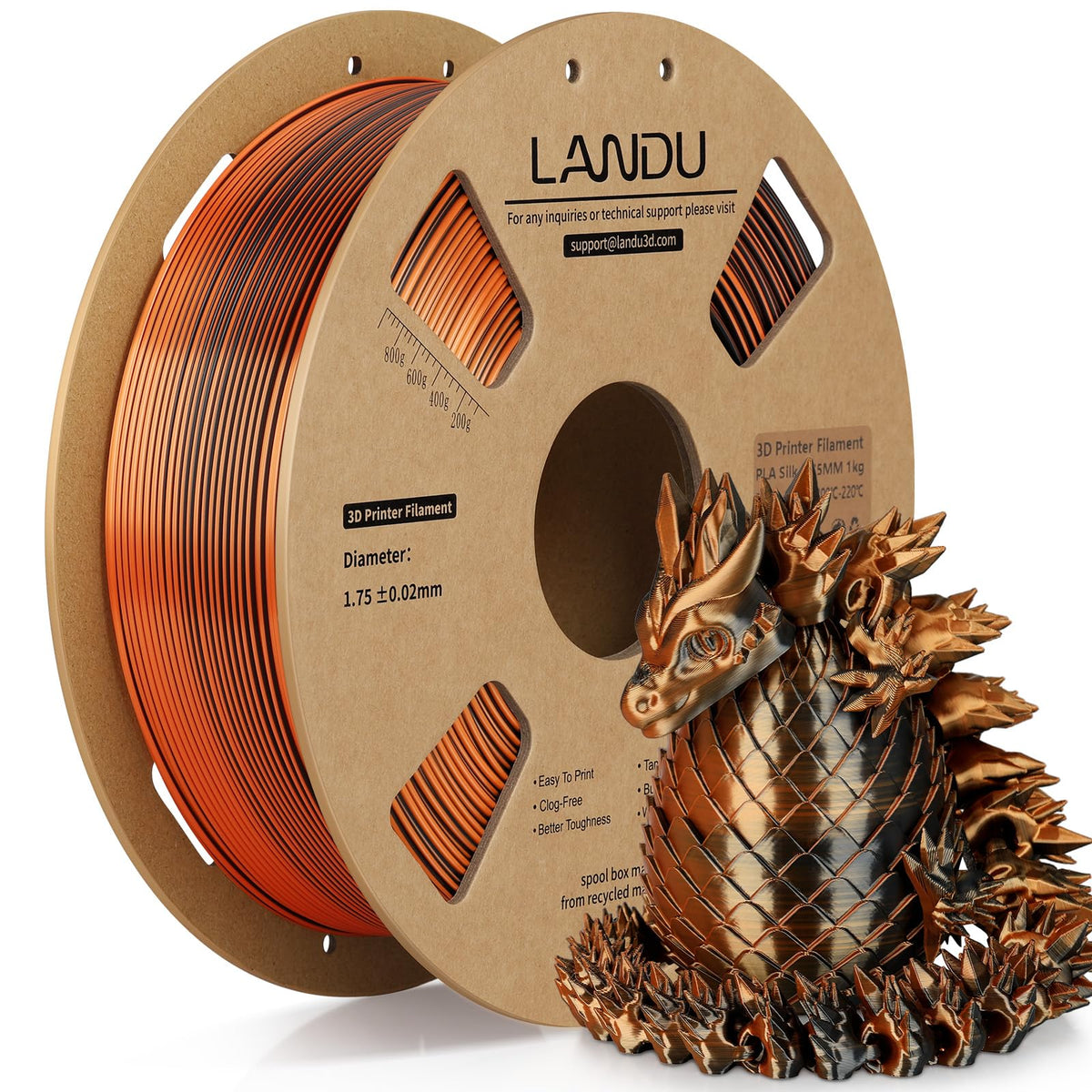 LANDU Filament Dryer 3D Printer Filament Dry Box,2 Spools Double Fast Heating Upgraded Filament Dehydrator Keeping Filaments Dry for 1.75mm/2.85mm One-Key Set for PLA PETG ABS TPU