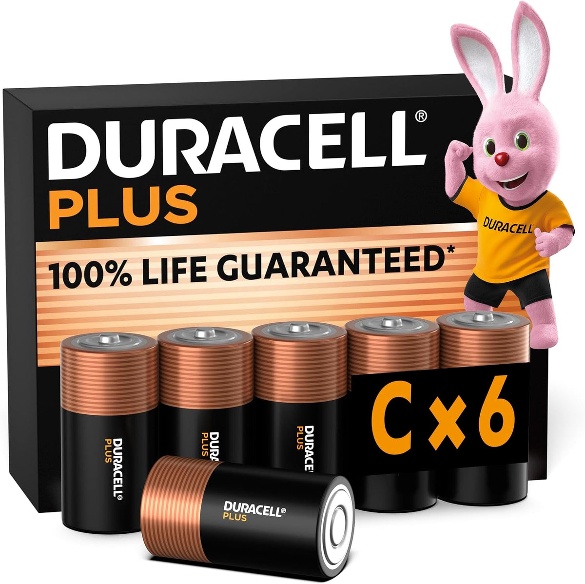 DURACELL Plus C Alkaline Batteries (6 Pack) 1.5V, LR14