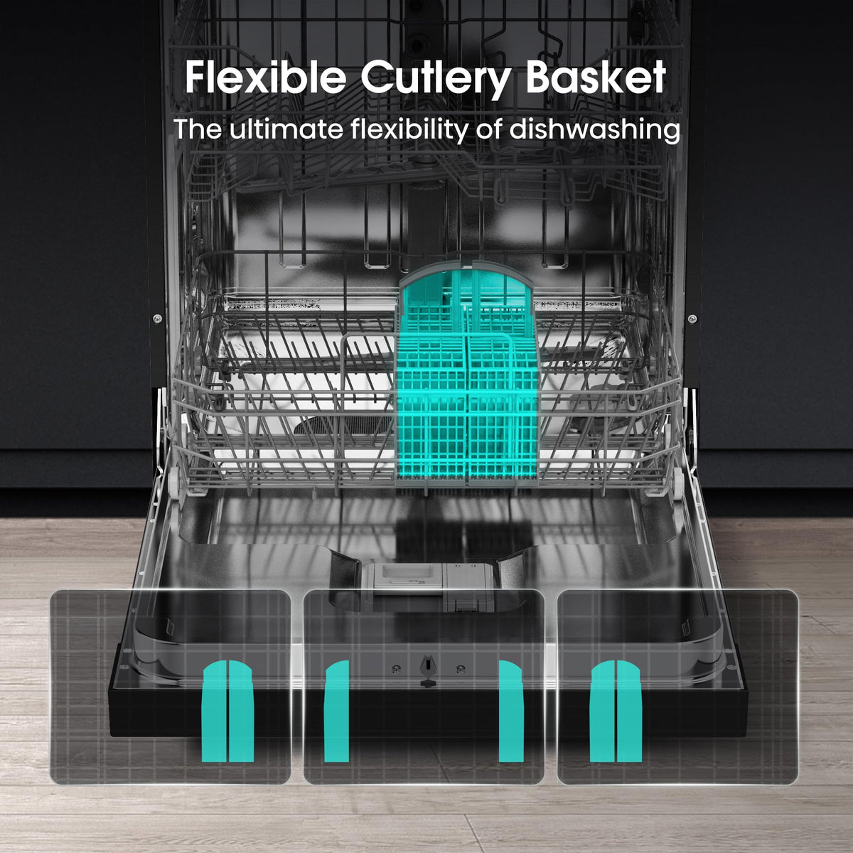 Hisense HS523E15WUK Slimline 10 Places Free Standing Dishwasher White with 30 Minutes Quick Wash [Energy Class E]