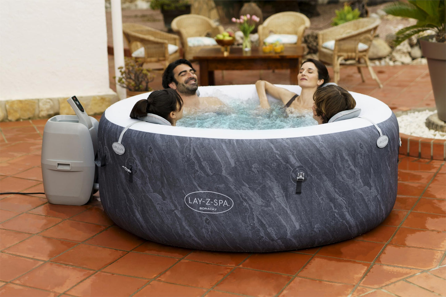 Lay-Z-Spa Boracay Smart Signature AirJet Inflatable Hot Tub with App-Control 2-4 person