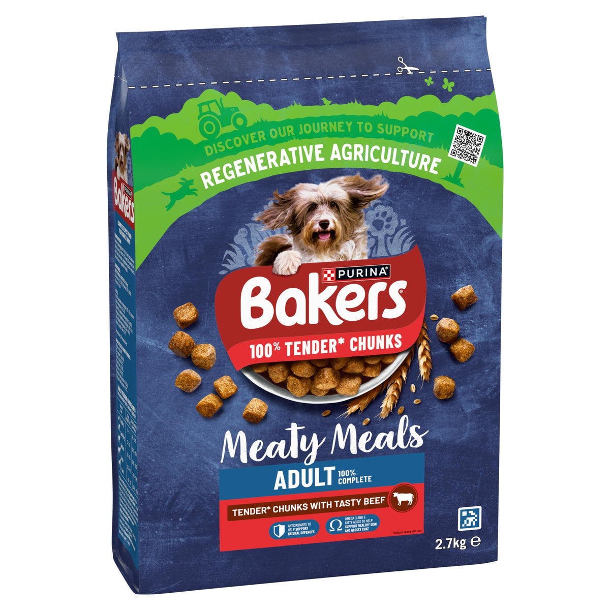 BAKERS Superfoods Small Dog Adult Dry Dog Food Chicken 1.1kg (Pack of 5)