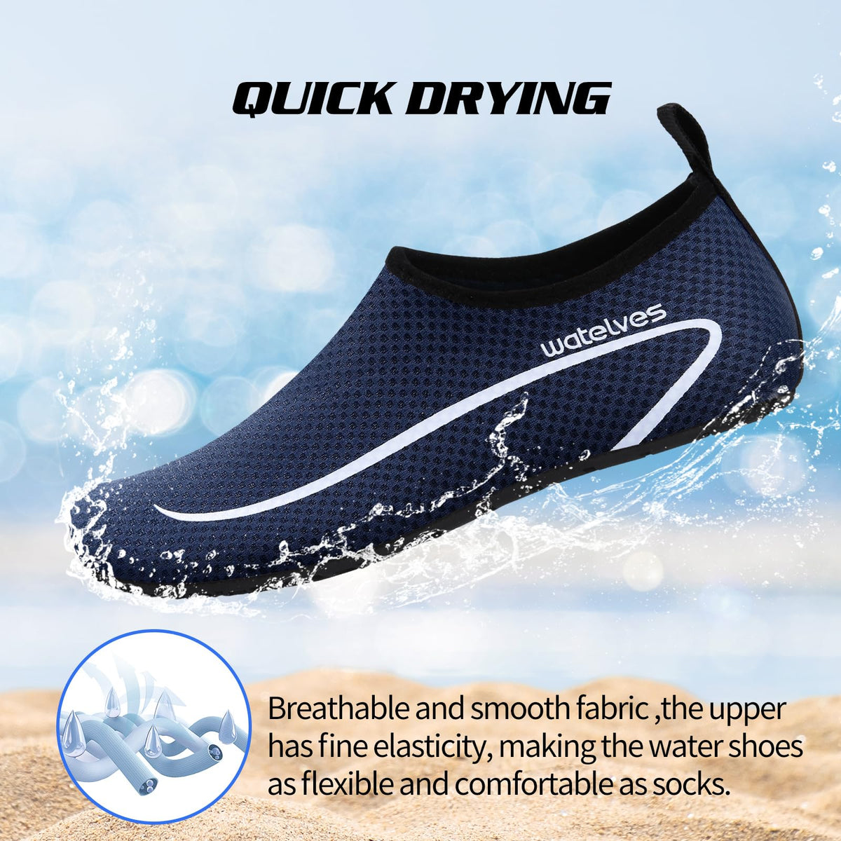 Swim Water Shoes Aqua Socks Barefoot for Sea Beach Swimming Shoes Pool Ladies Women Mens