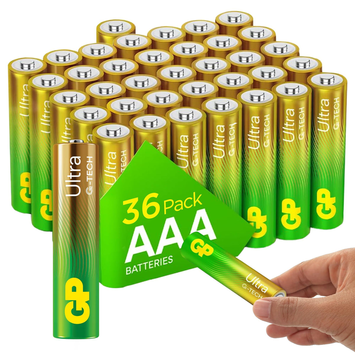 GP AA Batteries 40 Pack 1.5V Alkaline Double A 10 Yr Long Shelf Life