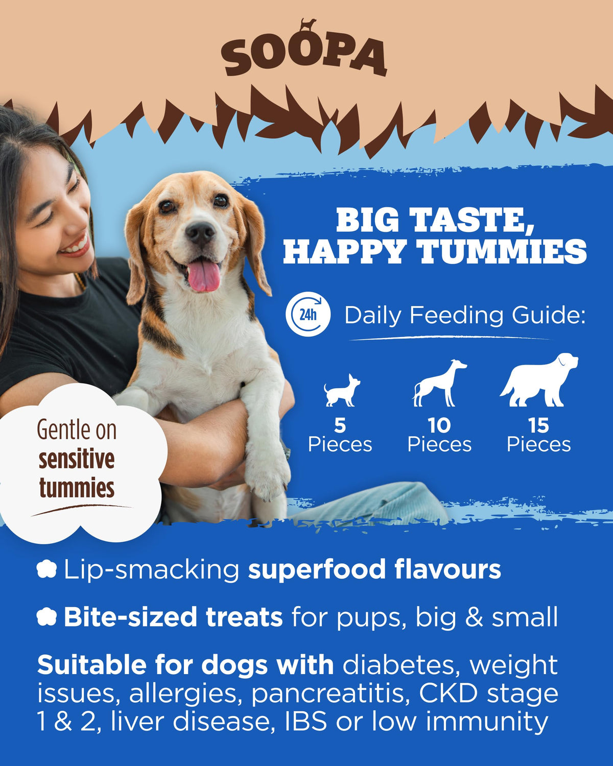 Soopa Strawberry Dog-Quiri Healthy Bites, Dog Training Treats, 50 g, 1-Pack
