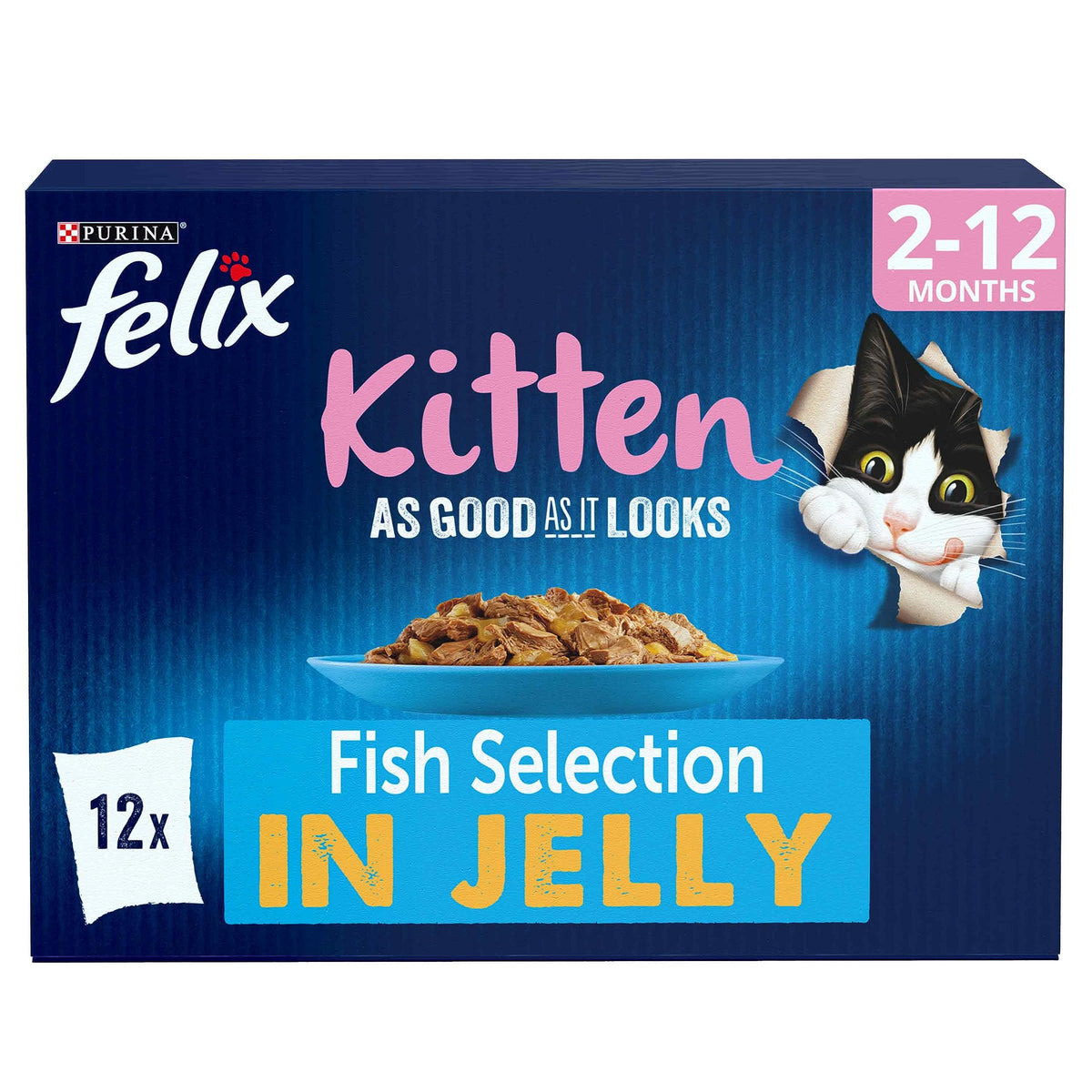 FELIX Tasty Shreds Adult Wet Cat Food Mixed Selection in Gravy Chicken, Beef, Tuna, Salmon 40 x 80g Pouches