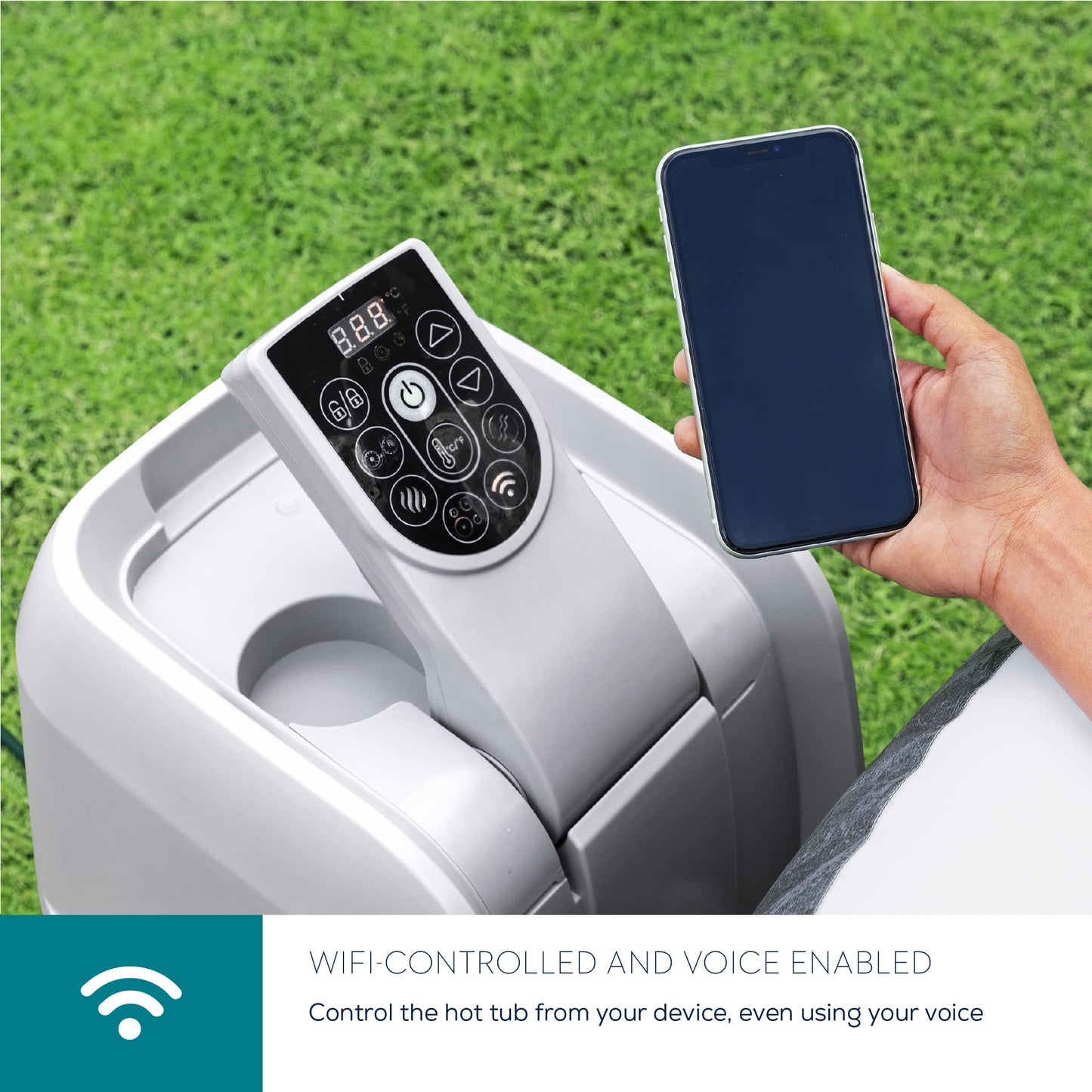 Lay-Z-Spa Boracay Smart Signature AirJet Inflatable Hot Tub with App-Control 2-4 person