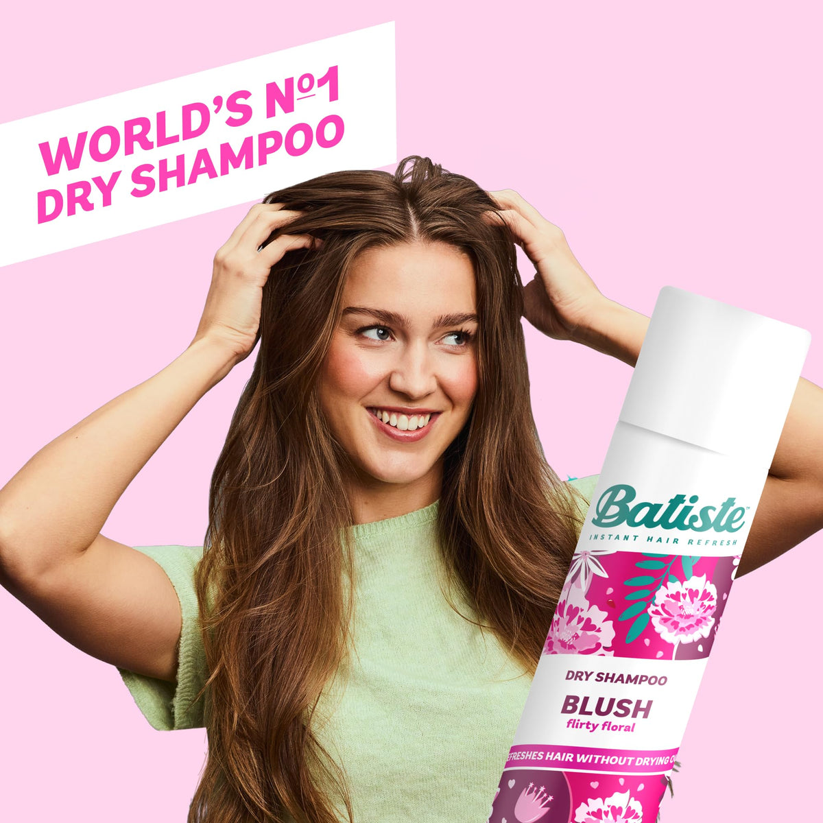Batiste Blush Dry Shampoo, Floral Fragrance, 200ml