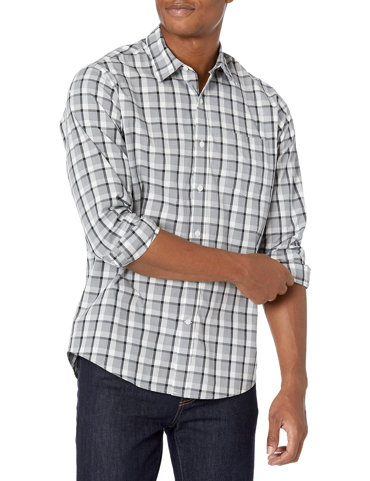 Amazon Essentials Men's Long-Sleeve Casual Poplin Shirt