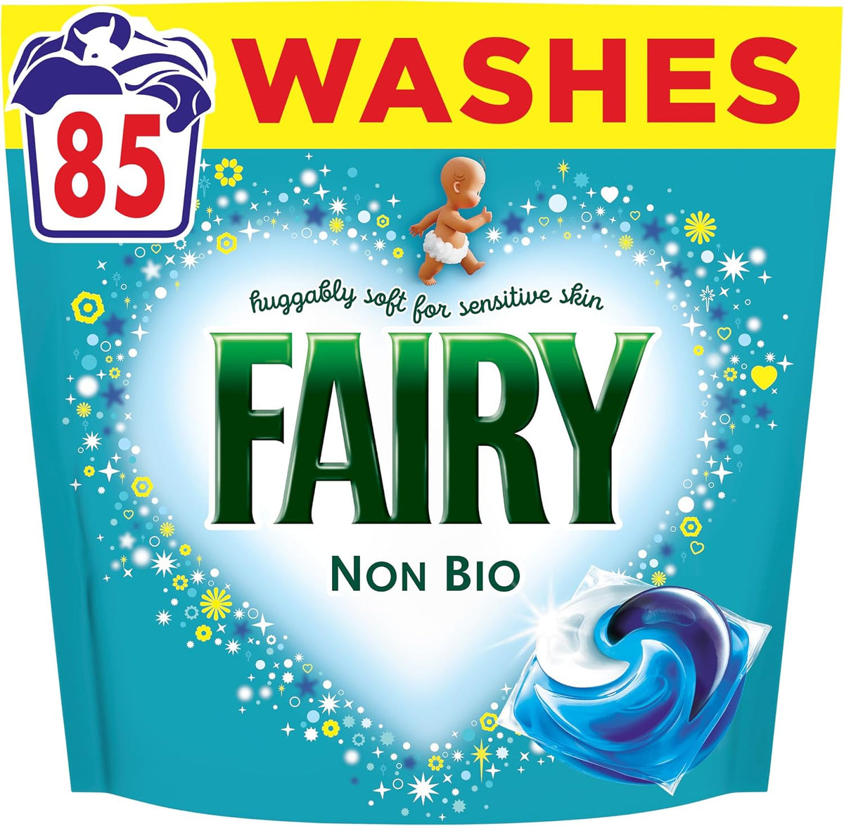 Fairy Non Bio Washing Liquid Pods, 85ct