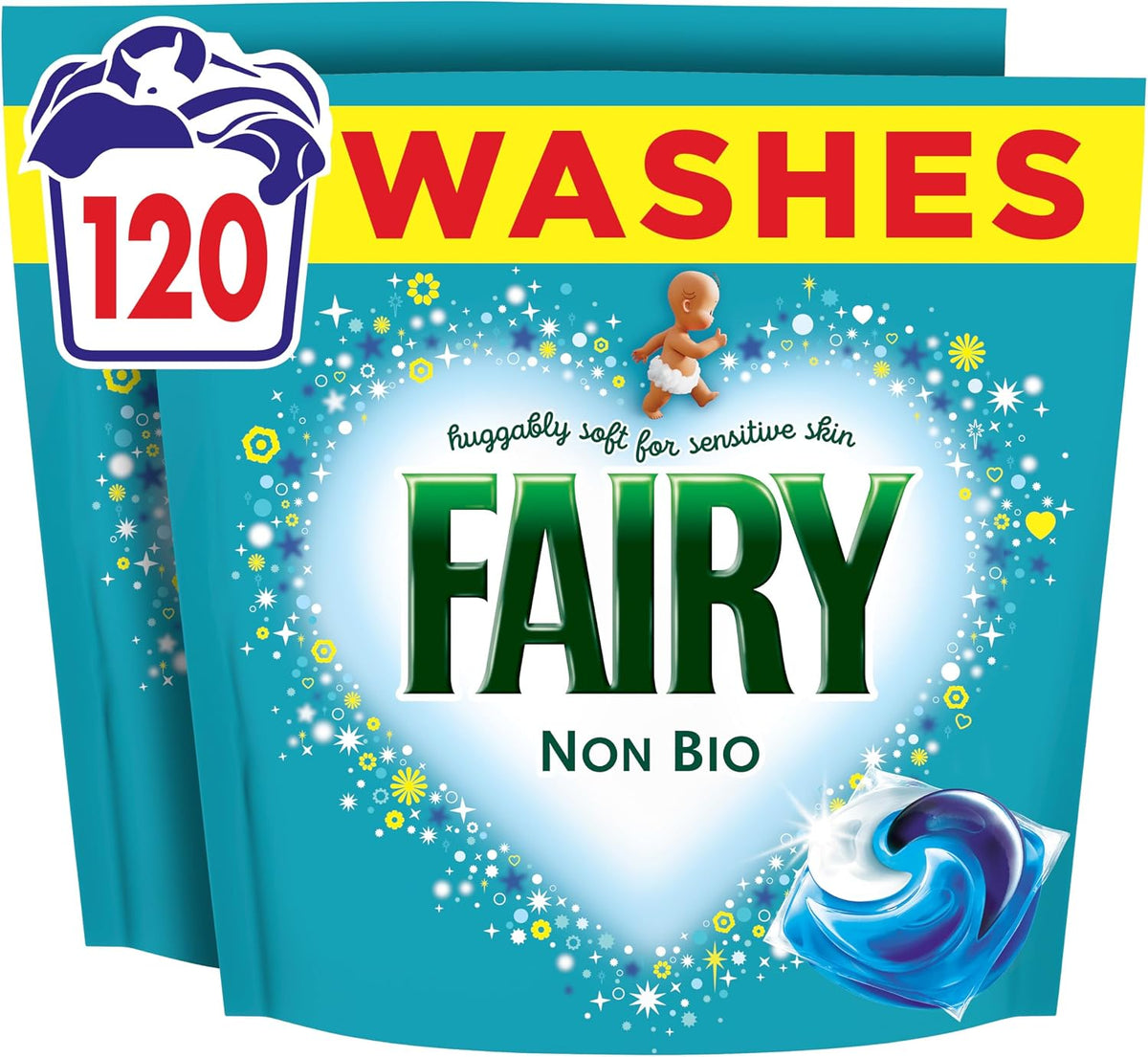 Fairy Non Bio All-in-1 PODS® Laundry Detergent Tablets, 120 Washes