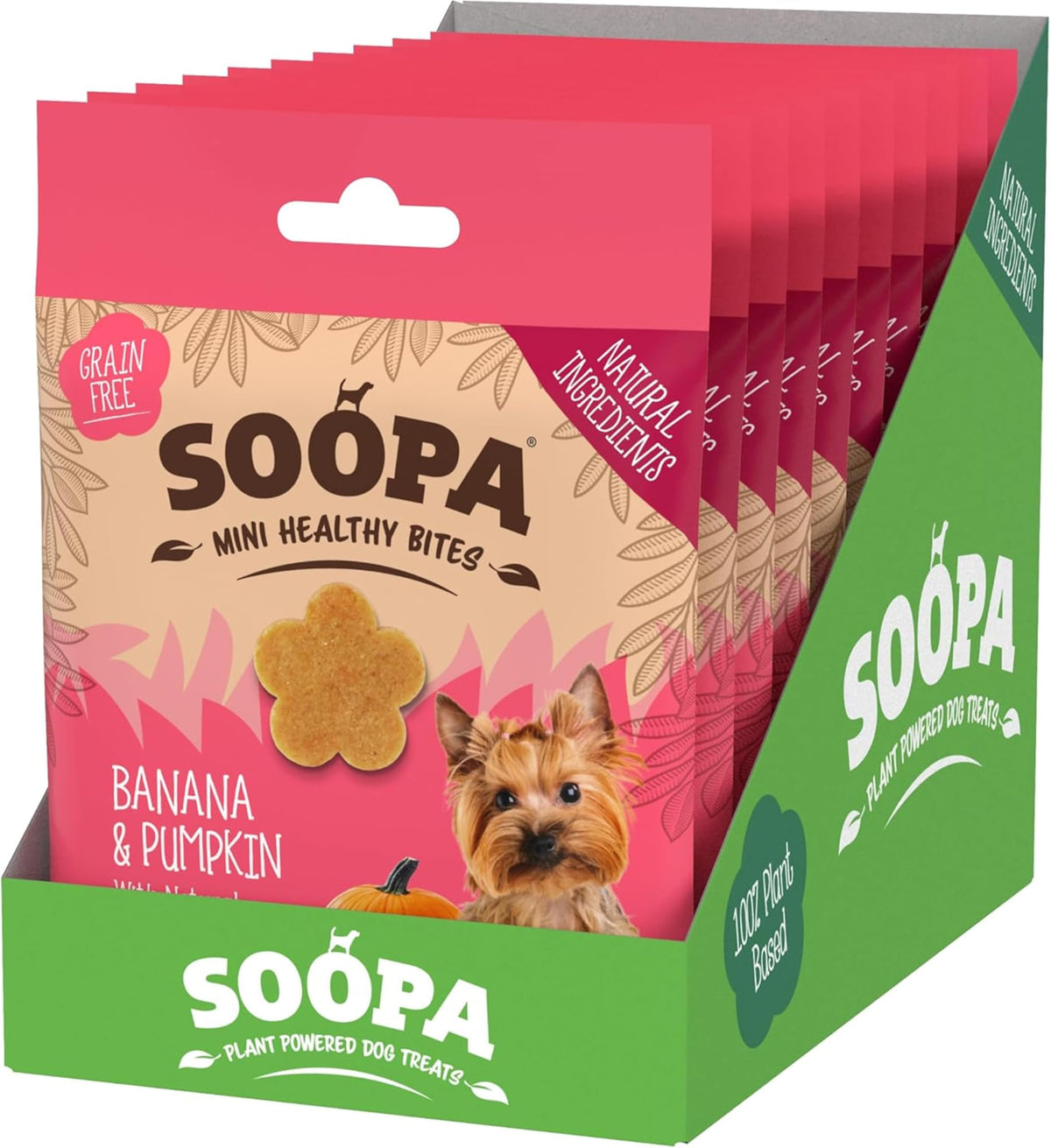 Soopa Strawberry Dog-Quiri Healthy Bites, Dog Training Treats, 50 g, 1-Pack
