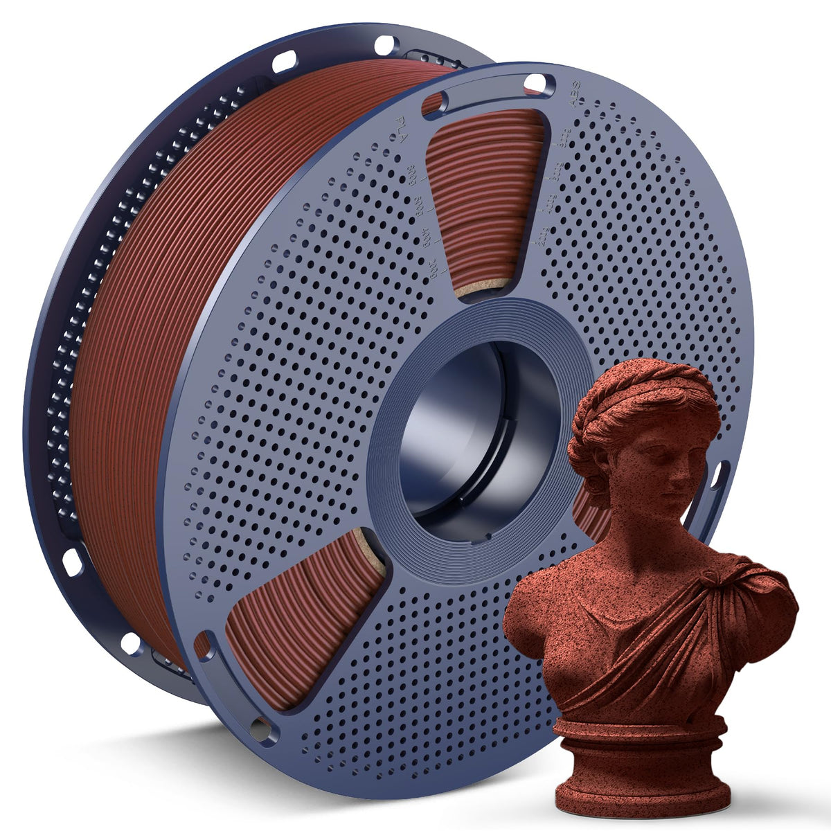 SUNLU 4KG Silk 2.0 PLA Filament 1.75, Gold+Silver+Titanium Steel+Copper Red