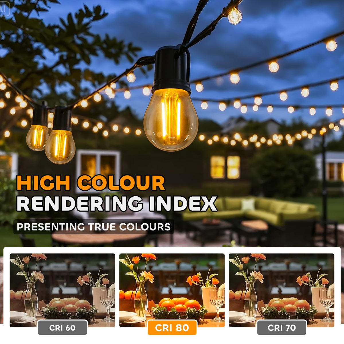 Caldarax Vintage Light Bulb E27 Edison Screw Bulb, 2W LED Filament Equivalent 20 Watt, Antique Style Retro Amber Glass 2200K Warm White, 200LM, AC 220V, Non-dimmable, Golf Ball G45 Bulb, 2 Packs