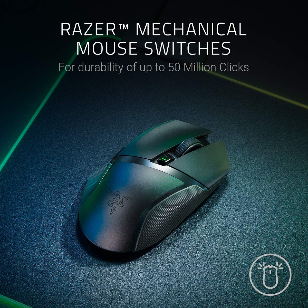 Razer Basilisk V3 - Wired Customisable Gaming Mouse (10+1 Programmable Buttons, HyperScroll Tilt Wheel, 11 Chroma RGB Lighting Zones, Optical Mouse Switches, Focus+ 26K DPI Optical Sensor) Black