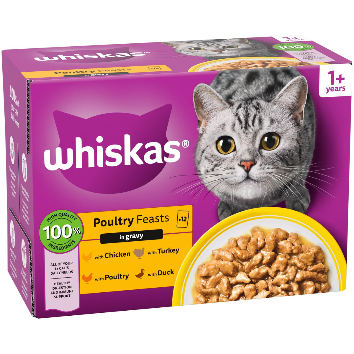 WHISKAS Adult Wet Cat Food in Jelly 40x85g Fish Favourites