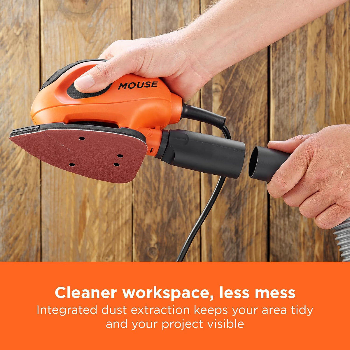 BLACK+DECKER Mouse 55W Compact Detail Sander, BEW230BC-GB