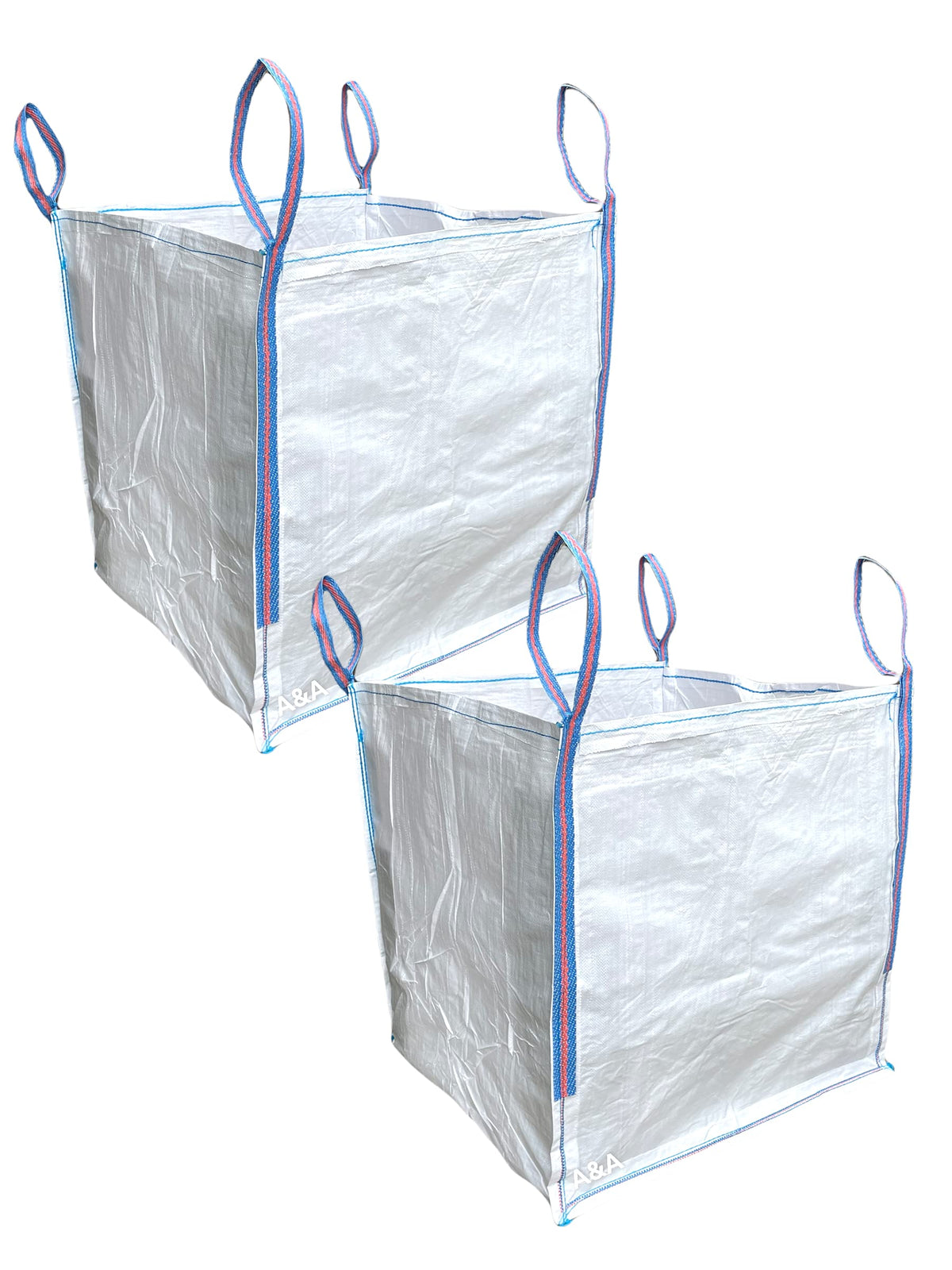 A&A SUPPLIES UK - 1 Tonne Builders Bag 85 x 85 x 85cm FIBC Bulk Jumbo Ton Bags Garden Waste Sack Rubbish Heavy Duty Industrial Woven Material Skip Storage (1 BAG)