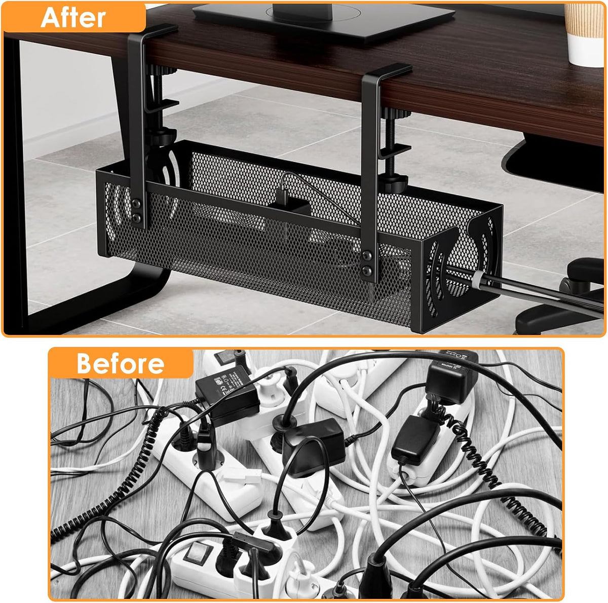 Cable Management, Under Desk Cable Management, Desk Cable Tidy