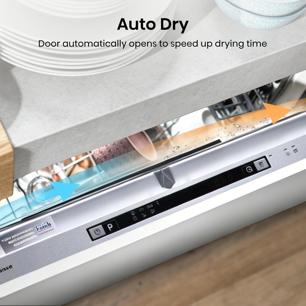 Hisense Fully Integrated Standard Dishwasher - Silver with Fixed Door Fixing Kit HV623D15UK - D Rated