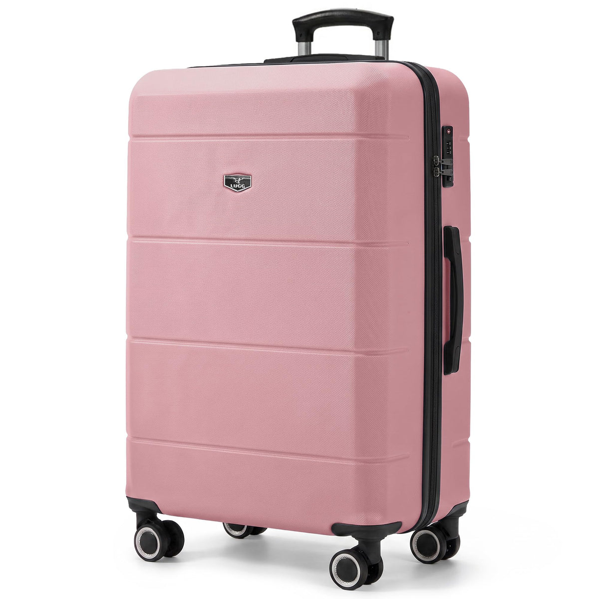 LUGG Jetset 40cm Suitcase 40x30x20cm, Ryanair Compatible Underseat Size, Hard Shell ABS, Spinner with Removable Wheels, Lightweight Travel Luggage, 1 Year Warranty