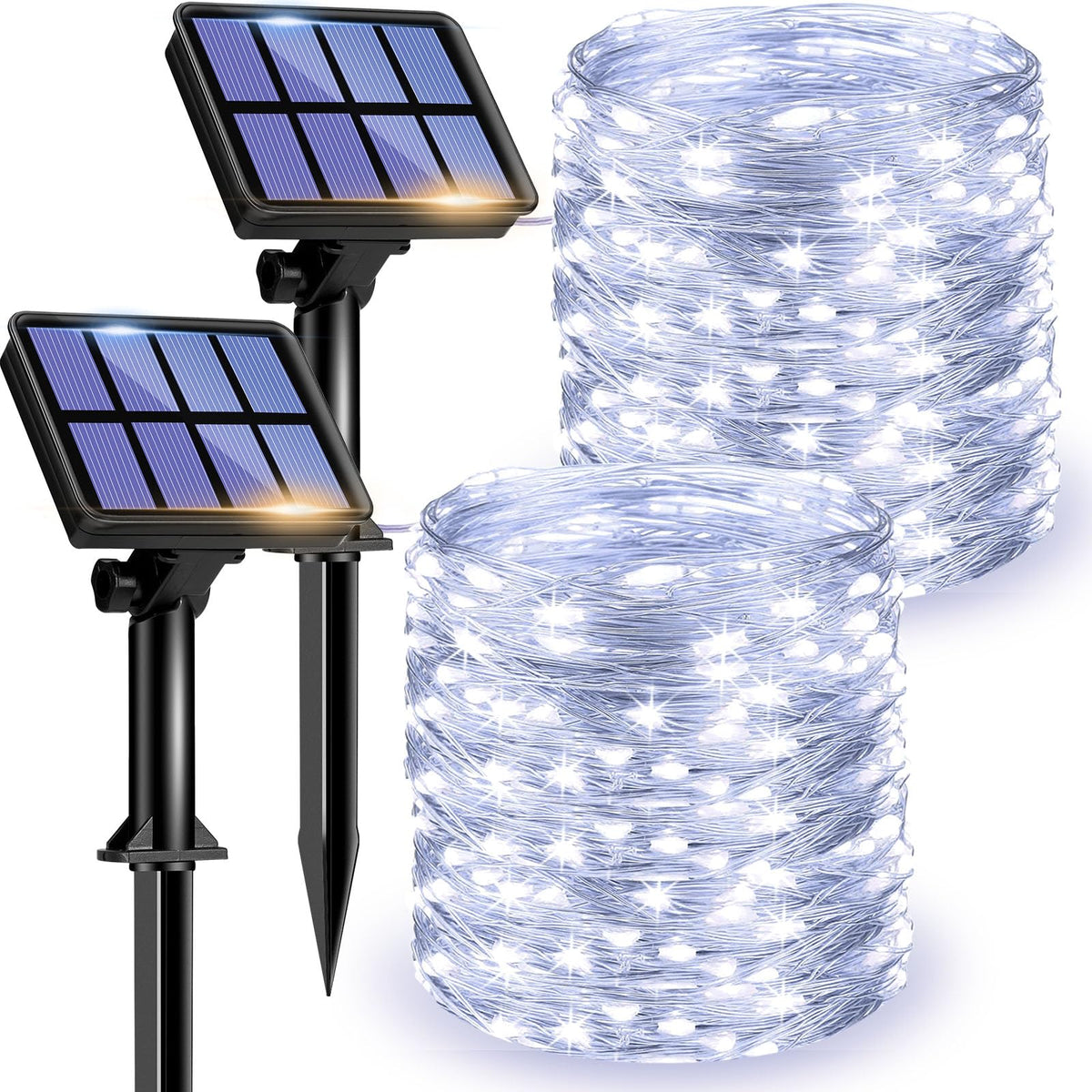 litogo 120 LED Solar String Lights Outdoor, 12M/40Ft 8 Modes Solars Garden Lights Waterproof Copper Wire Decorative Solar Fairy Lights for Patio, Gate, Yard, Trees, BBQ, Wedding, Party
