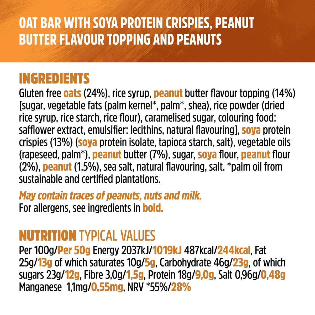 Trek High Protein Flapjack Cocoa Oat, 50 g - Gluten Free Bars – Healthy Snack Bars – Plant Based Protein - Vegan Bars (Pack of 16 Bars) | L0572375-P107199021-M107199013