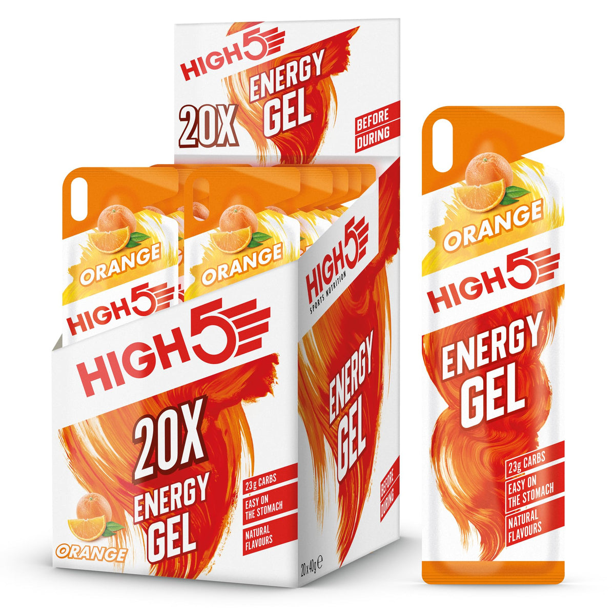 HIGH5 Energy Gels, Running Gel for Fast & Sustained Energy, Mixed, 8 x 40g