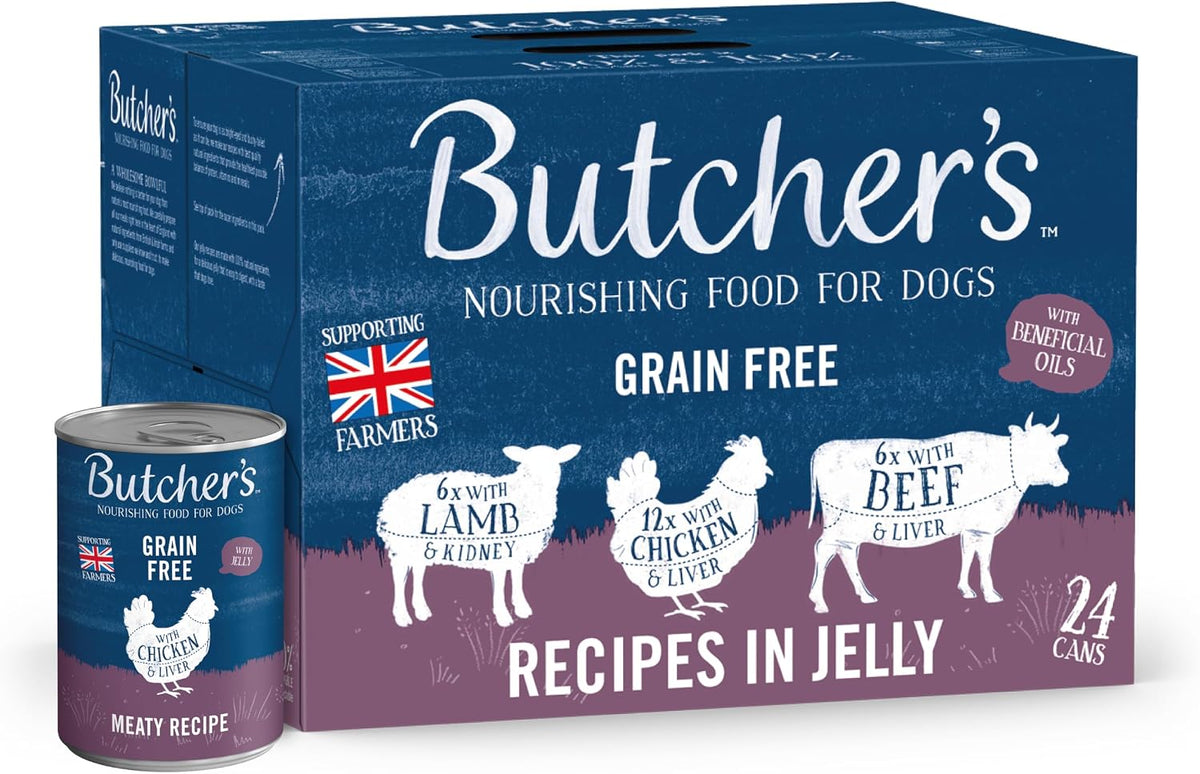 Butcher's Complete Wet Can Adult Dog Food Recipes in Jelly Pack 24x400g