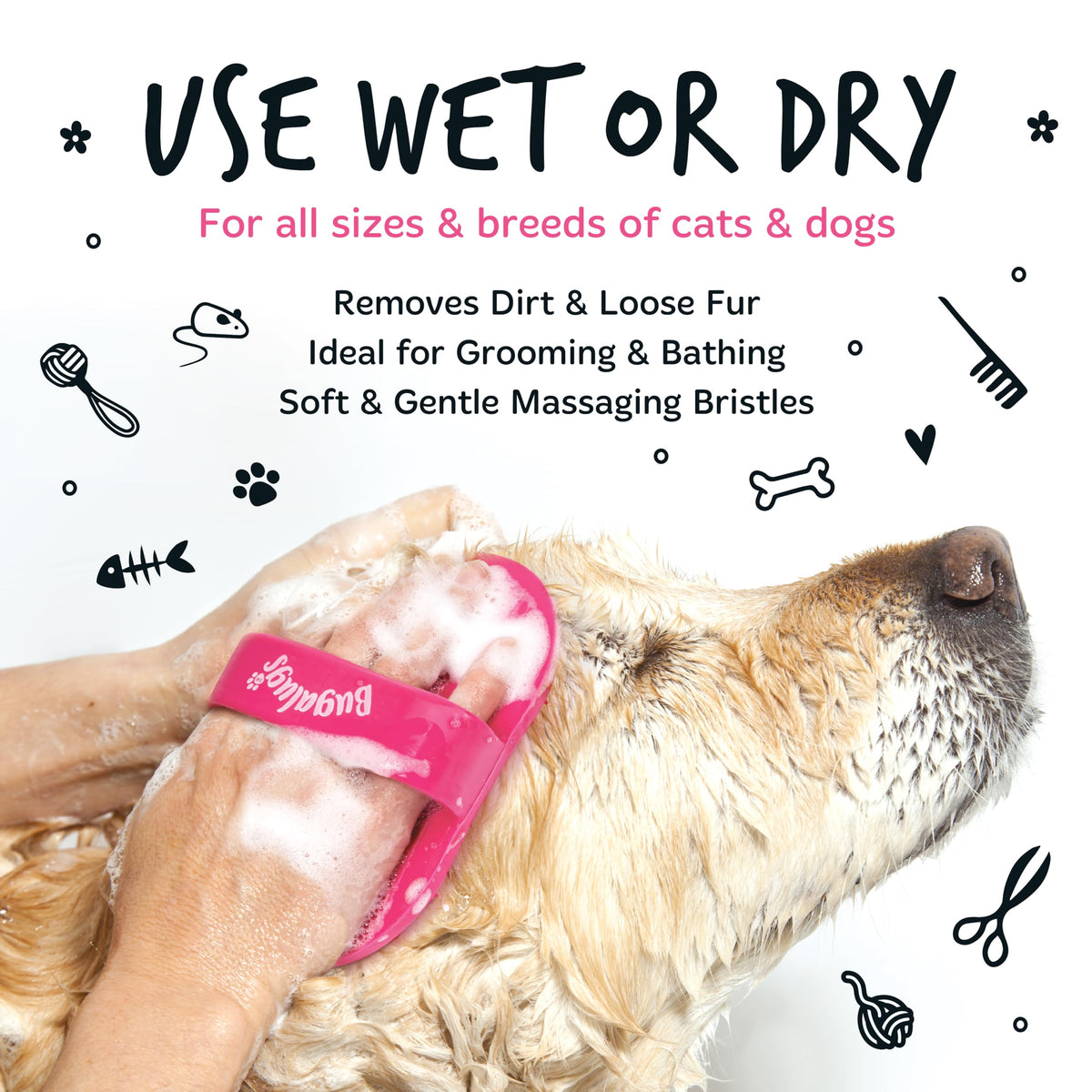 Flea and Tick Dog Shampoo by Bugalugs, Works on Smelly Puppies & Dogs, Contains Neem Oil PH Balanced Vegan Used by Professional Groom