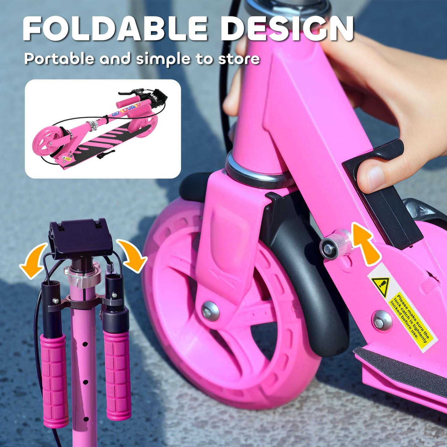 AIYAPLAY Kids Folding Scooter with LED Light-Up Wheels — Ages 3-8, Dual Brakes