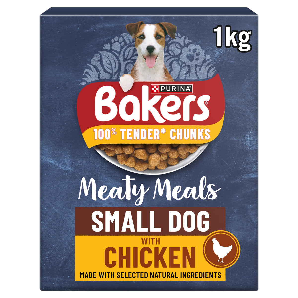 BAKERS Superfoods Small Dog Adult Dry Dog Food Chicken 1.1kg (Pack of 5)