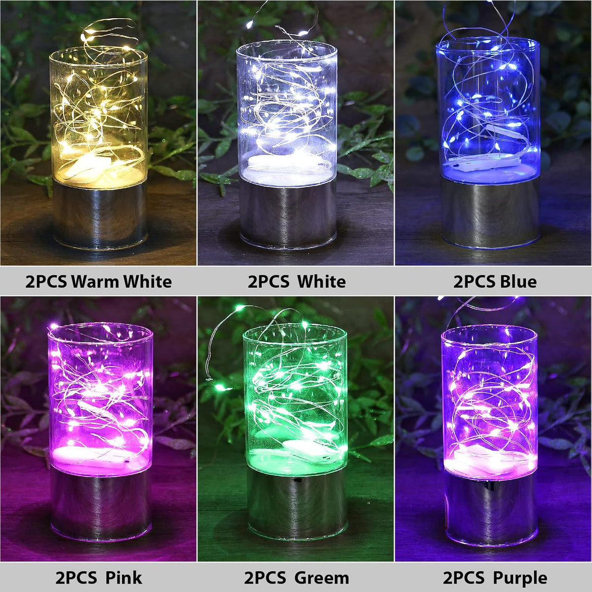 HXWEIYE 3 Pack USB Rechargeable Fairy Lights, 7ft 20 LED, 8 Modes & Timer