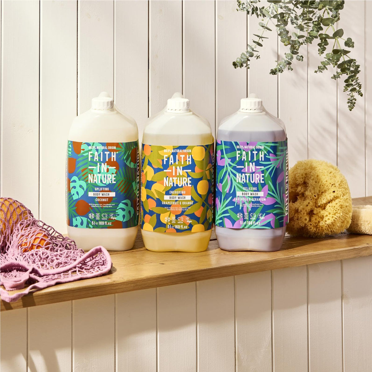 Faith In Nature Natural Fragrance Free Body Wash, Sensitive, Vegan and Cruelty Free, No SLS or Parabens, 400 ml