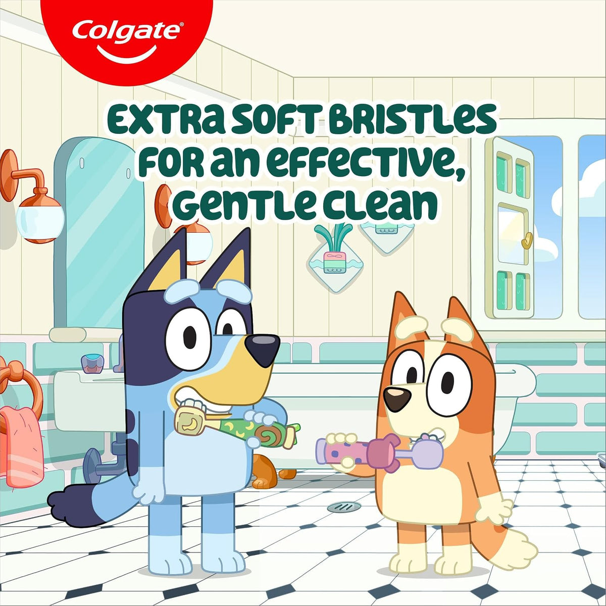 Colgate Kids Bluey Toothbrush 3-5 Years, 2 Pack