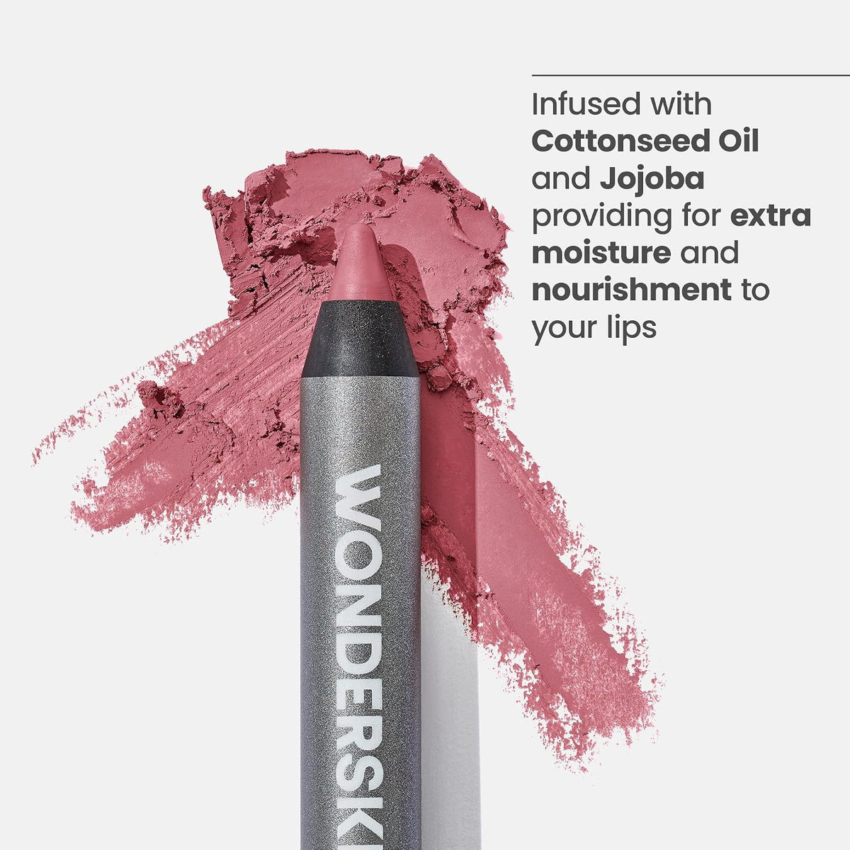 Wonderskin Lip Liner Pencil - 360 Contour Lipliner, Long Lasting, Sharpenable, Waterproof and Transfer-Proof Nude Lip Liner Pencil (Blush)